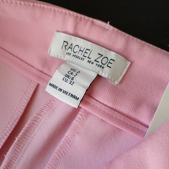 Rachel Zoe Pink Trousers, High-rise, Slim Leg, Barbie Pink, Sz 2, Stretch - Picture 5 of 10